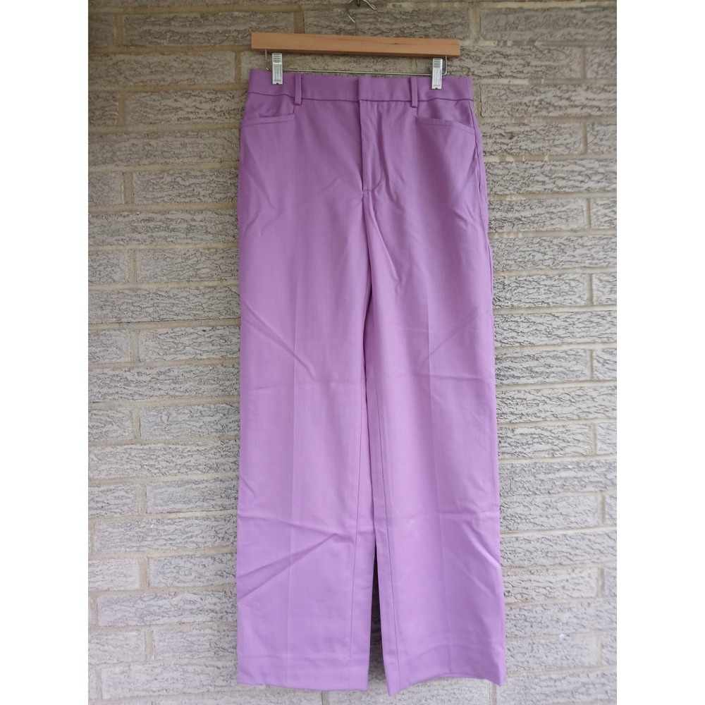 NWT Banana Republic Women's Lavender High Rise Straight Wool Pants Size 4 Short